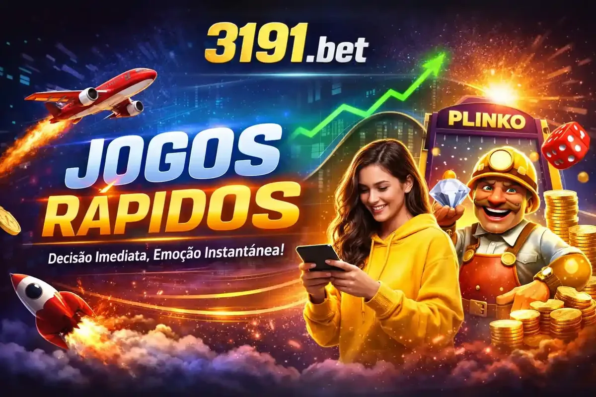 Mulher mostrando jogos rápidos no celular com multiplicador e moedas